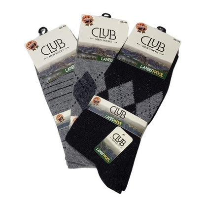 Club Lamswool Wool Men's Winter Socks 3 Pieces