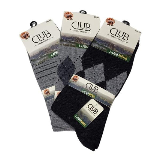Club Lamswool Wool Men's Winter Socks 3 Pieces