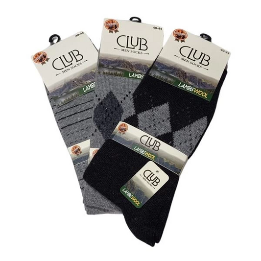 Club Lamswool Wool Men's Winter Socks 3 Pieces