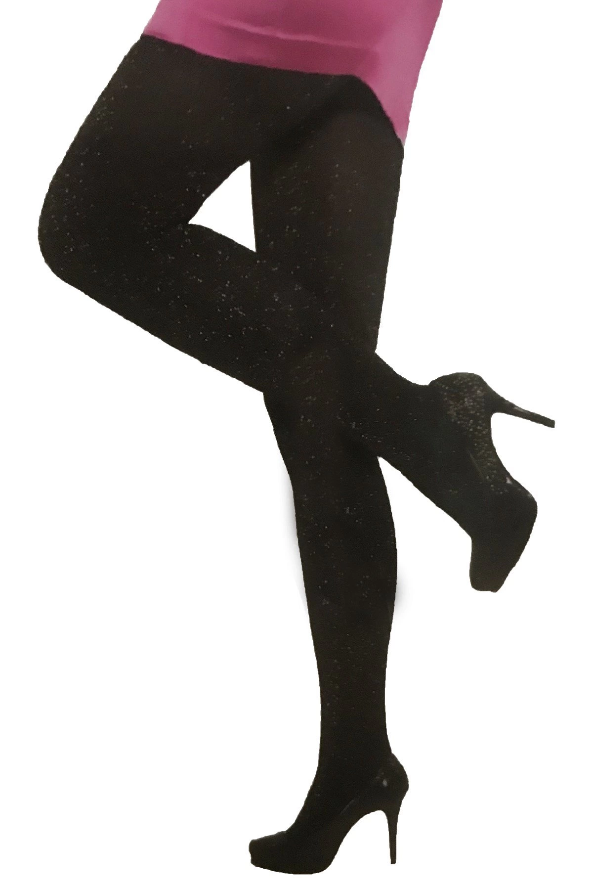 Daymod Women's Penny Glitter Micro Knee High Socks 