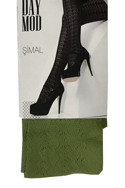 Daymod Women's Northern Micro Fishnet Patterned Tights