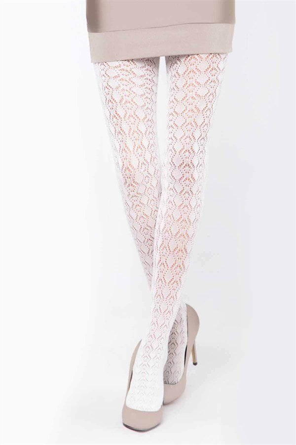Daymod Women's Northern Micro Fishnet Patterned Tights