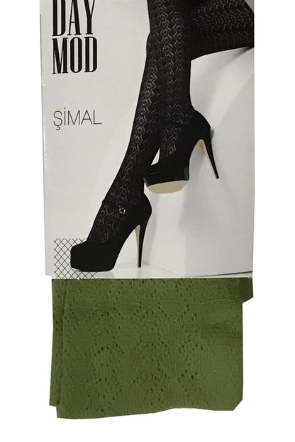 Daymod Women's Northern Micro Fishnet Patterned Tights