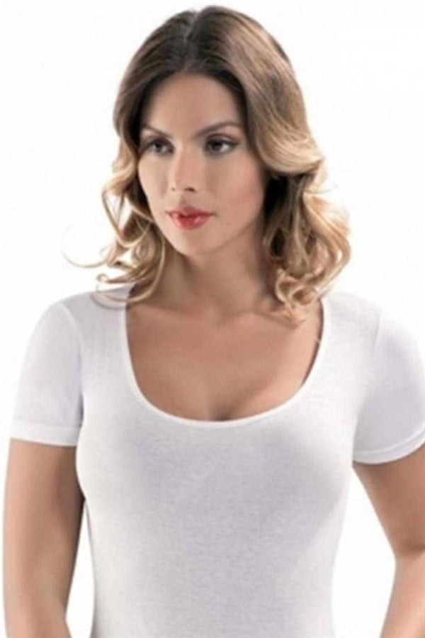 Dorya Open Neck Short Sleeve Undershirt 1076