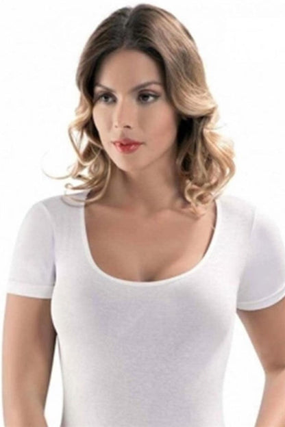 Dorya Open Neck Short Sleeve Undershirt 1076