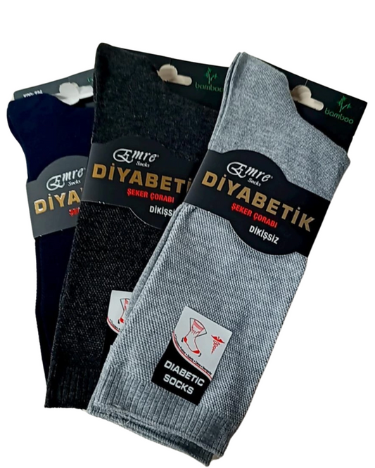 Emre Men's Diabetic Bamboo Socks, 6 Pieces