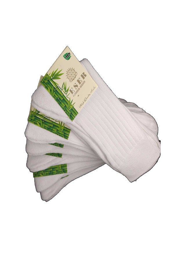 Chaussettes Eser pour homme, blanches, à double semelle en éponge, lot de 3