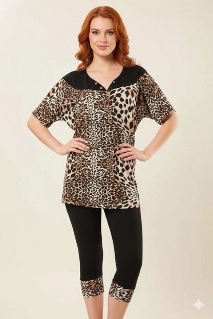 HMD WOMEN PRINTED TIGHTS SET 60013
