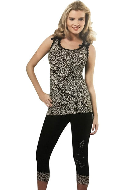 HMD Women's Leopard Print Leggings Set 60011