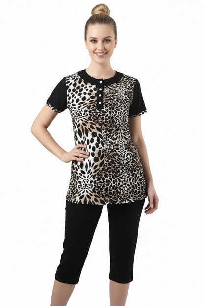 HMD Women's Leopard Tights Set 60018