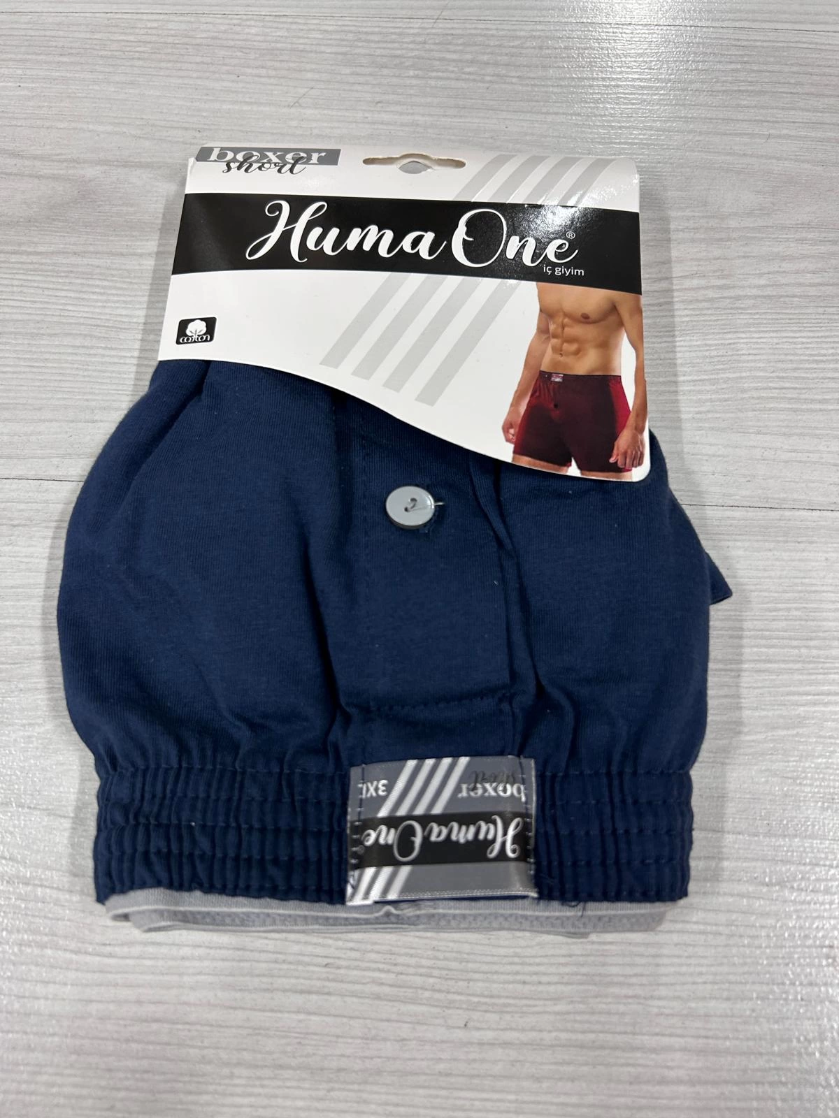 Huma One Erkek Havlu Bel Düz Boxer Battal Boy 3XL- 3ADET