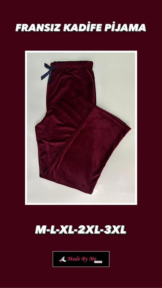 Bas simple en velours pour femme 9302