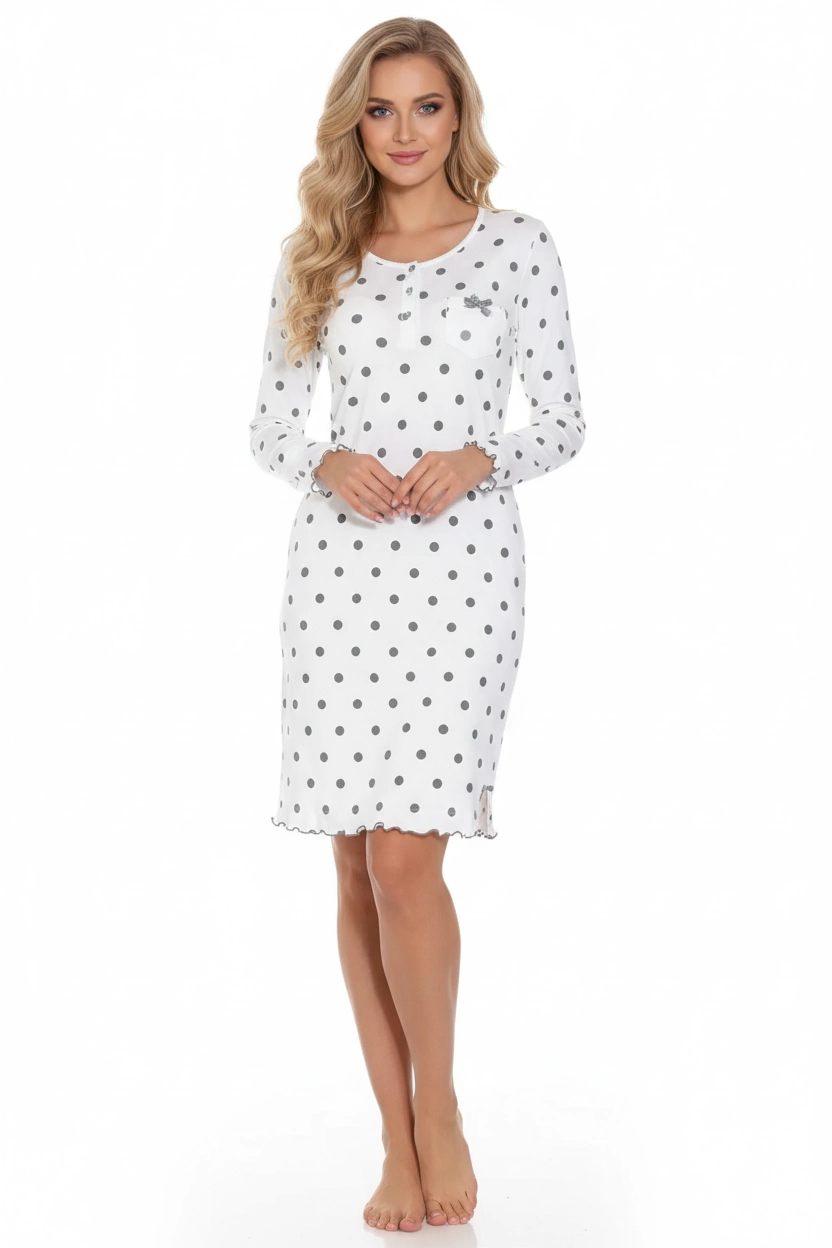 Women's Oleander Patterned Overnight Dress, Young, Adult, Code 21802