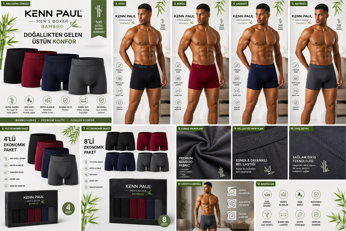 Kenn Paul Bambu Erkek BOXER