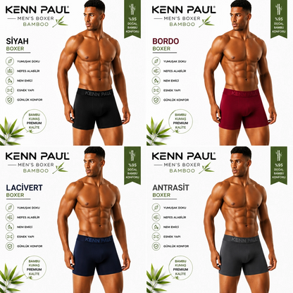 Kenn Paul Bambu Erkek BOXER 6 ADET