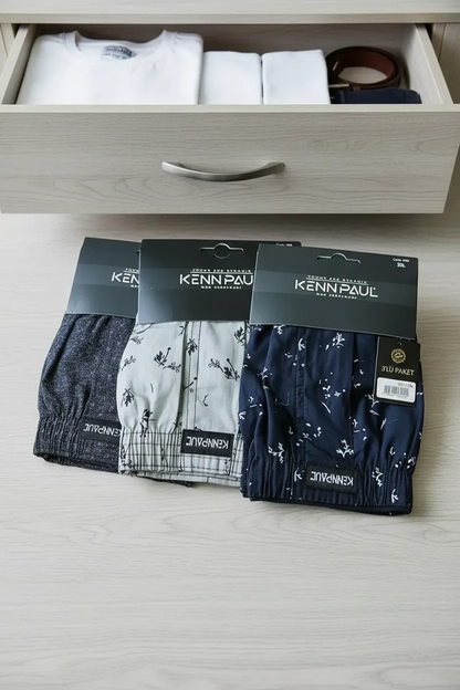 Kenn Paul Desenli Poplin Erkek Boxer 6 Adet