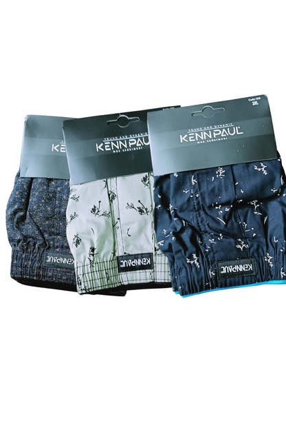 Kenpaul Desenli Poplin Erkek Boxer