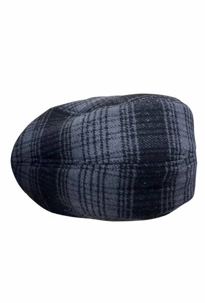 Winter Earflap Plaid Duck Hat, Dark Color