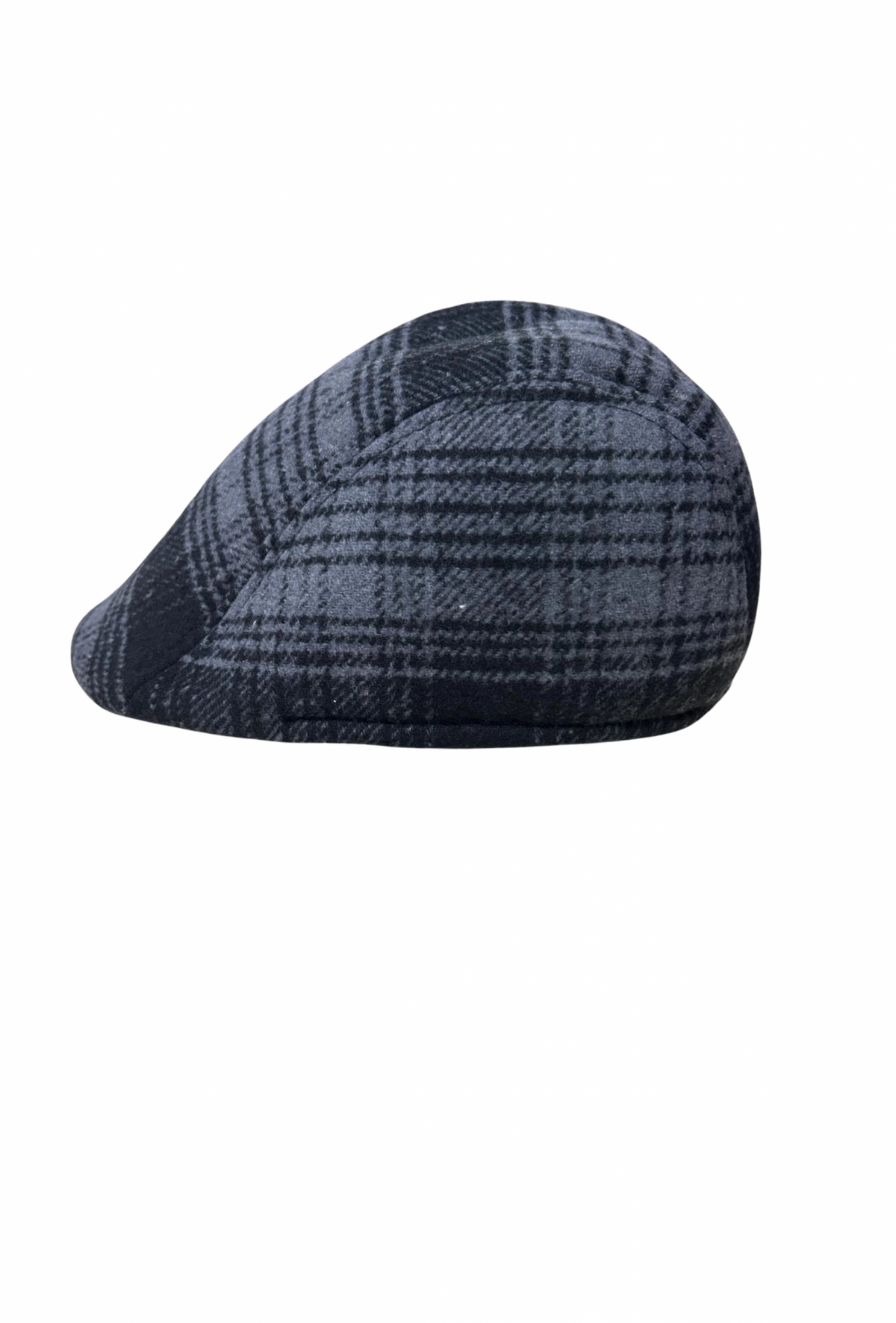 Winter Earflap Plaid Duck Hat, Dark Color