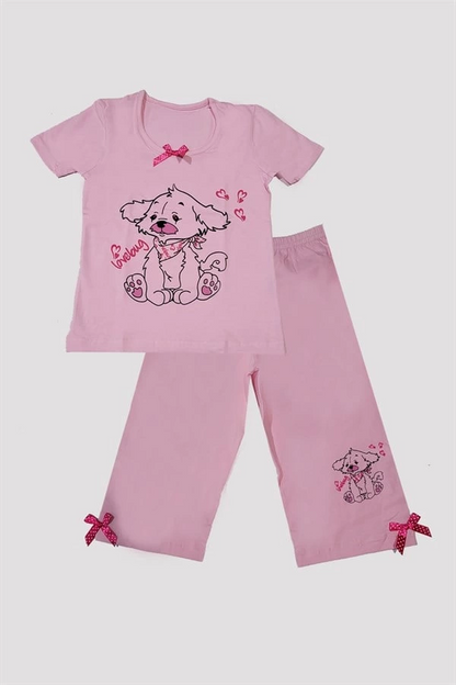 Kız Çocuk Baskılı Pijama Takımı