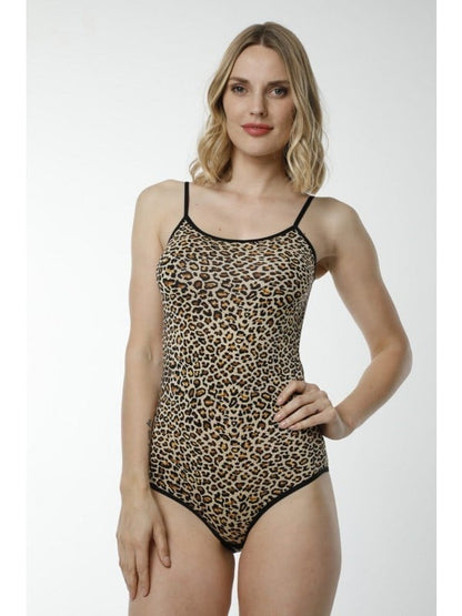 Leopard Patterned Snap Bodysuit