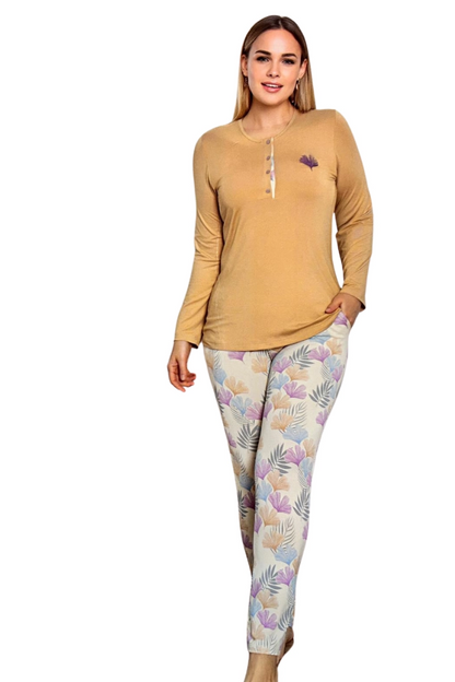 ENSEMBLE DE PYJAMA LIMISSI EN VISCOSE À MOTIFS
