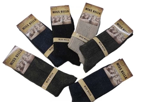 Miss Bella Lambswool Winter Socks for Men, 8 Pack