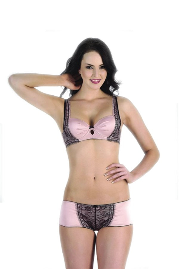 Ensemble soutien-gorge sans rembourrage Night Flight bicolore à motif dentelle, sans maintien 2149