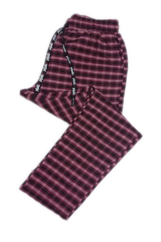 Bas de pyjama Pijalux pour homme en popeline à carreaux avec poches