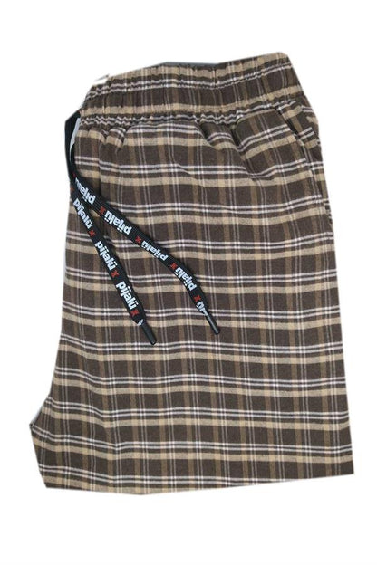 Bas de pyjama à poches en popeline à carreaux pour homme Pijalux