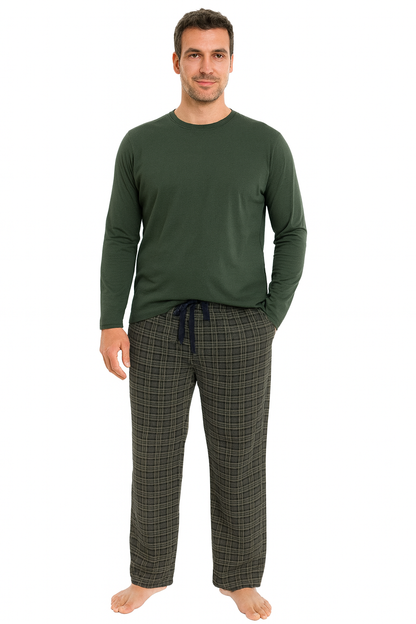Pijalux Men's Plaid Pattern Single Bottom 2911