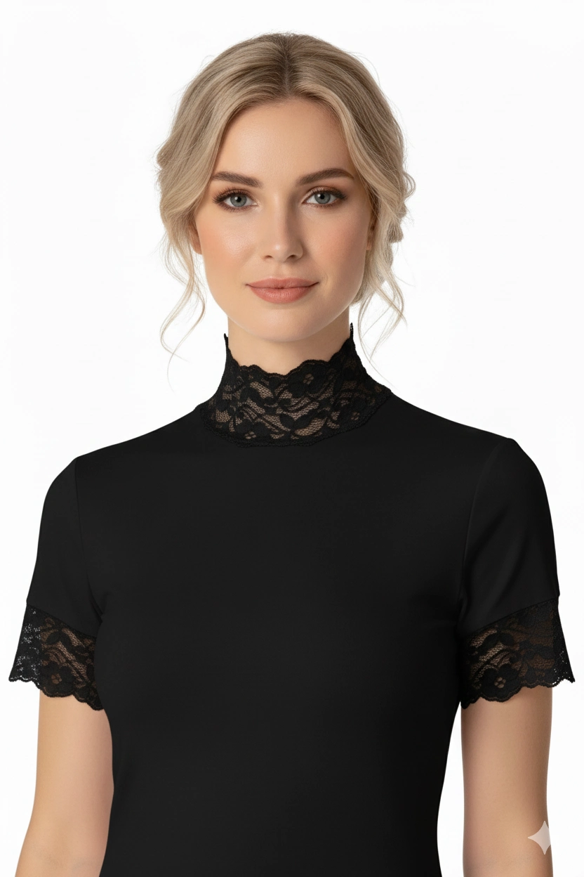 Şahinler Women's Lace Half Sleeve Undershirt B629