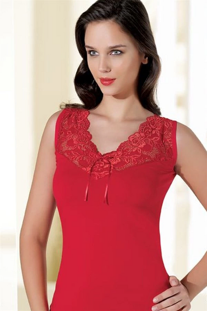 Şahinler Lace V Neck Undershirt B398