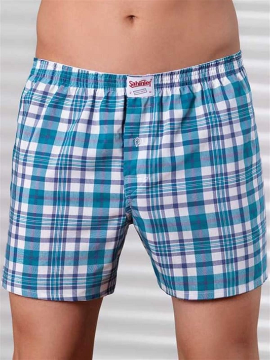 Şahinler Ekose Boxer Desenli E090