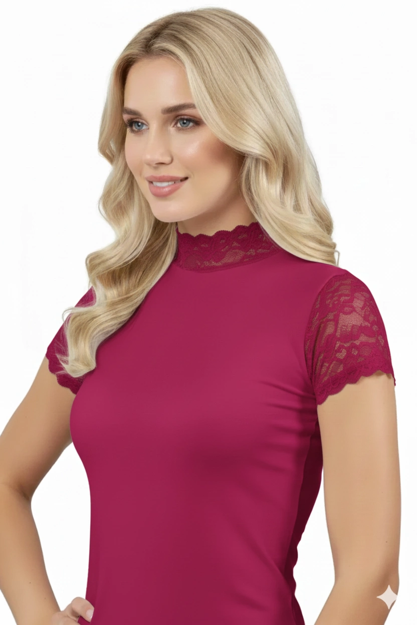 Şahinler Women's Half Sleeve Undershirt from the Neck B408