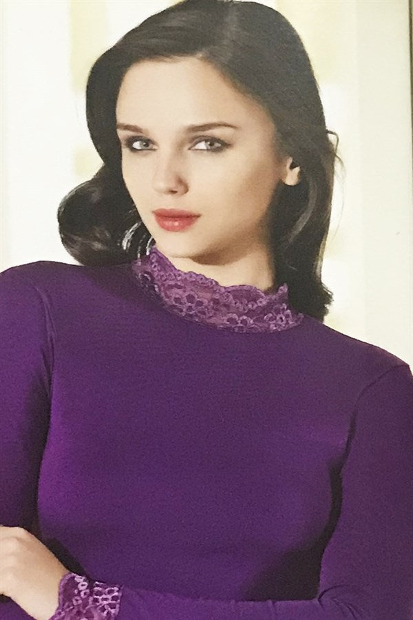 Şahinler Women's Lace Long Sleeve Bodysuit B623
