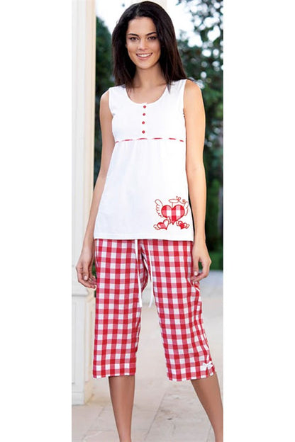 Şahinler Women's Summer Buttoned Pajamas 21522