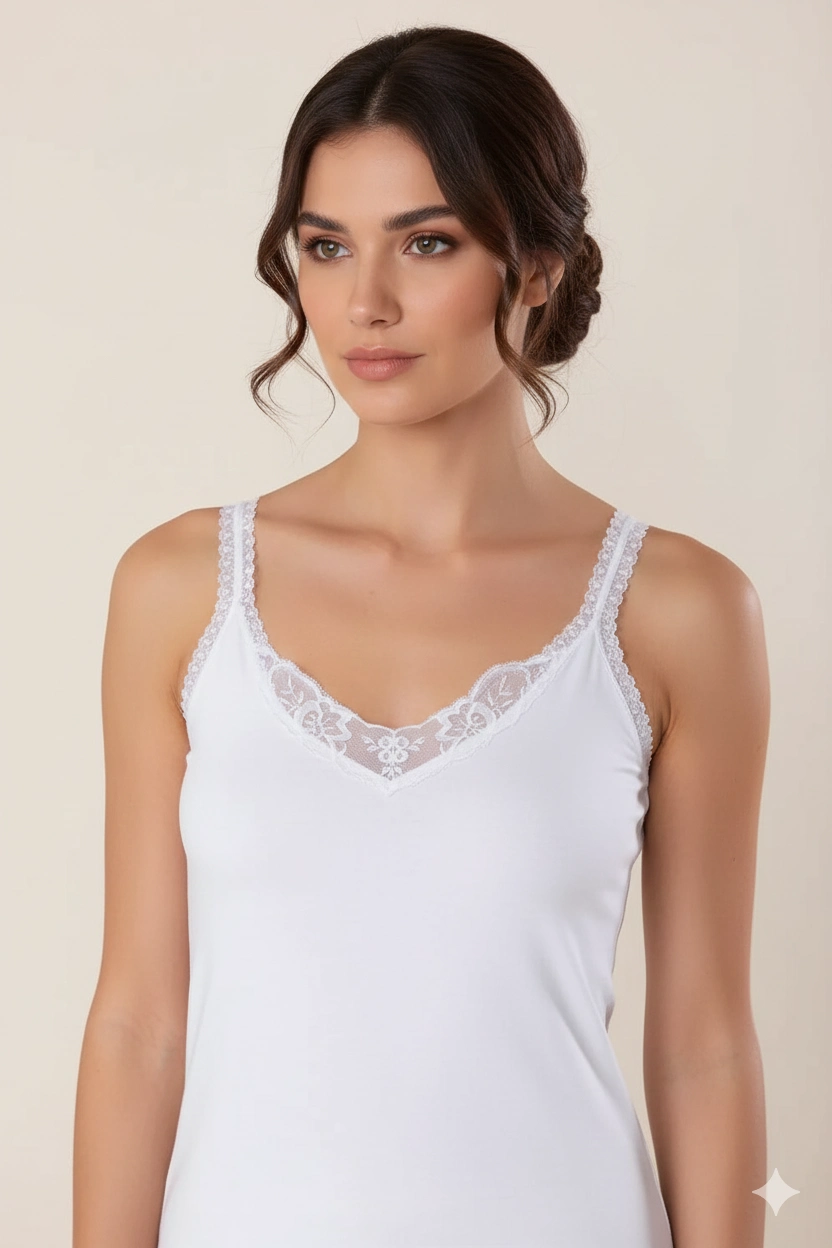 Falcon Collar and Straps Lace Undershirt B443 