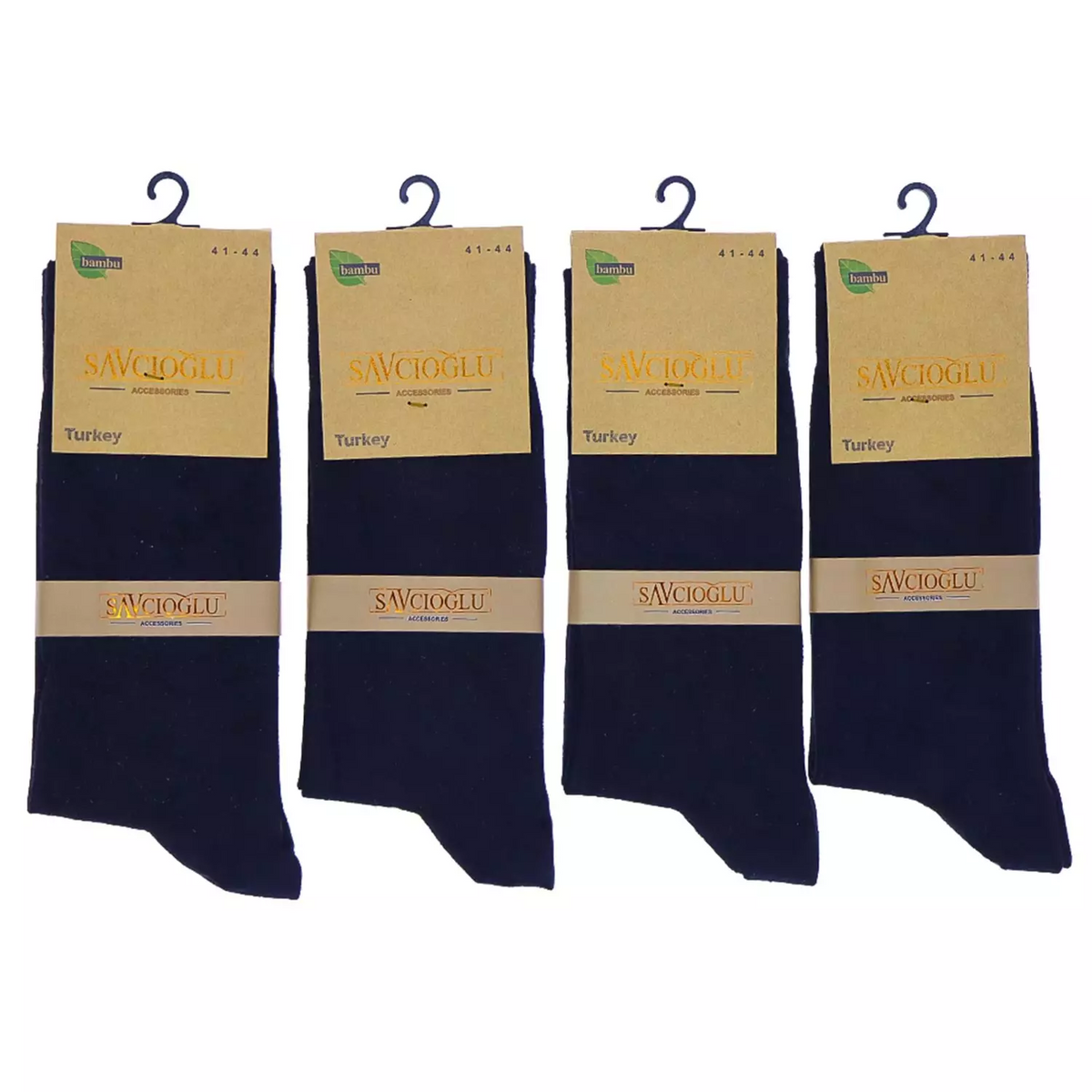 Chaussettes pour homme Savcıoğlu en bambou, lot de 12, coloris gris, gris foncé et noir.