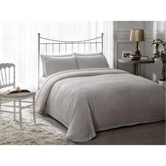Taç Jacquard Single Pike Set Amanda Cream Color