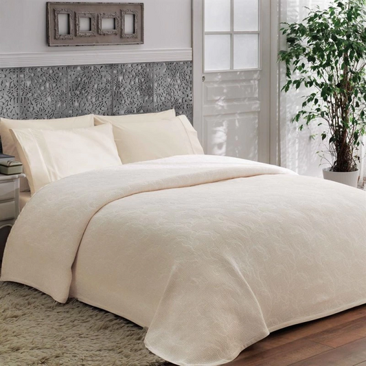 Taç Jacquard Single Pike Set Carly Cream Color