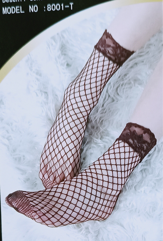 Vog Tulle Mesh Ankle Socks