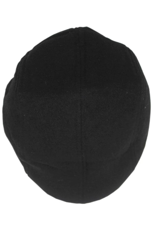 yoncatoptan Black Earless Baseball Cap for Winter and Autumn, Comfortable and Flexible 
