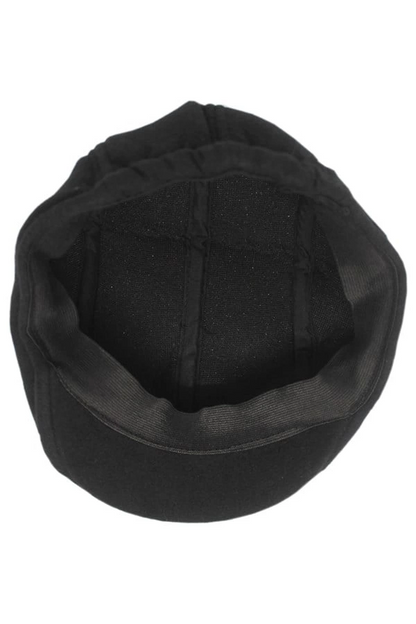 yoncatoptan Black Earless Baseball Cap for Winter and Autumn, Comfortable and Flexible 