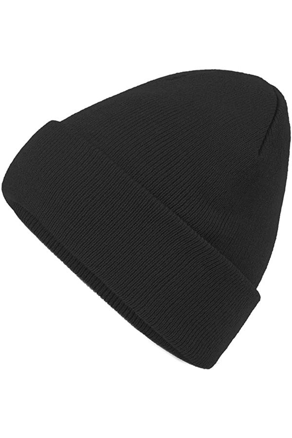 Bonnet noir unisexe double épaisseur pour l'hiver et l'automne - Nouvelle production